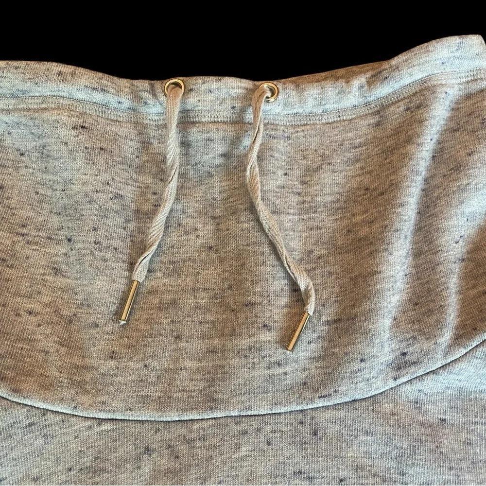 Chico's Weekender Heathered Gray Cowl Neck Sweater w/ zip pockets